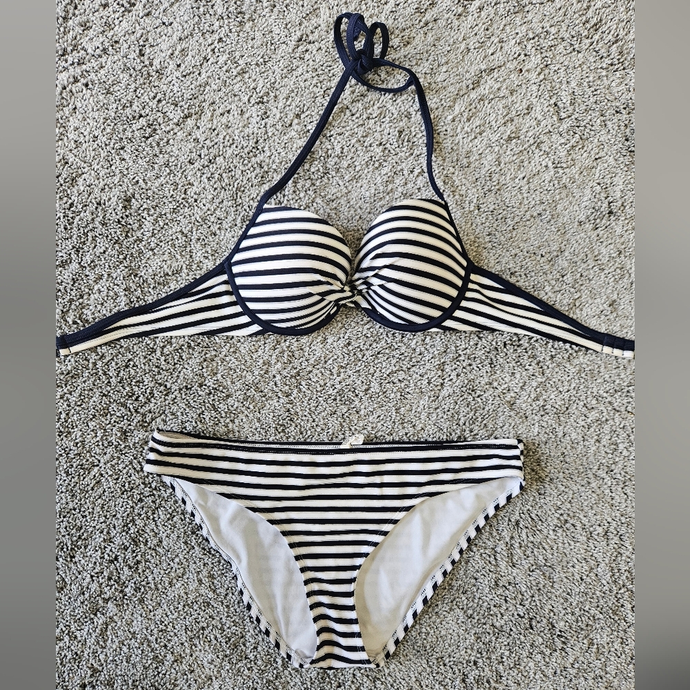 Navy & White Aerie Bikini 👙